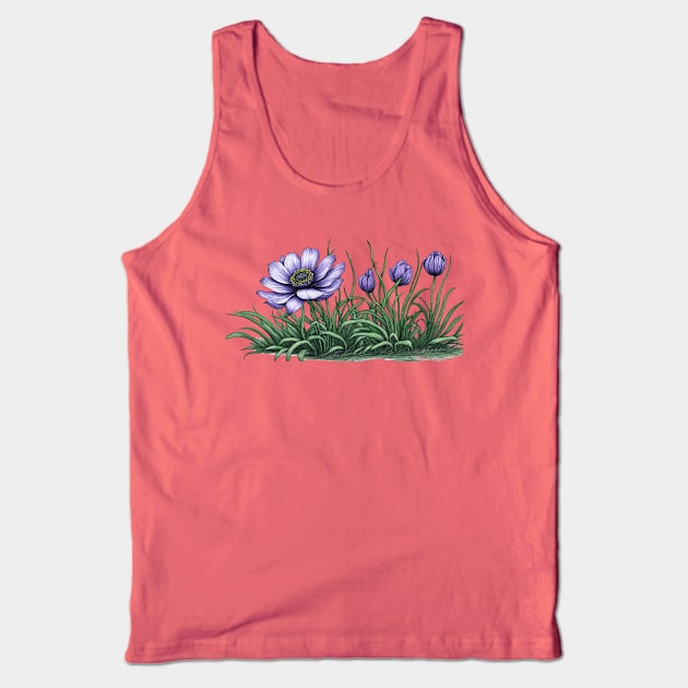 Anemone Flowers Tank Top by XtremePizels